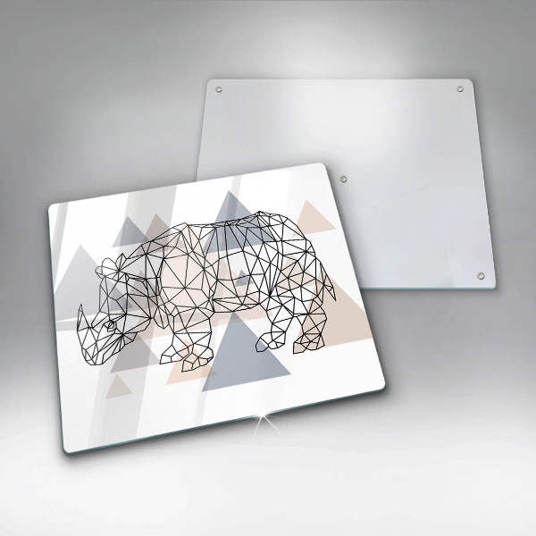 Proteggi piano induzione Rinoceronte di linea artistica