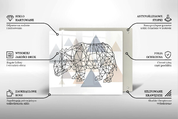 Proteggi piano induzione Rinoceronte di linea artistica