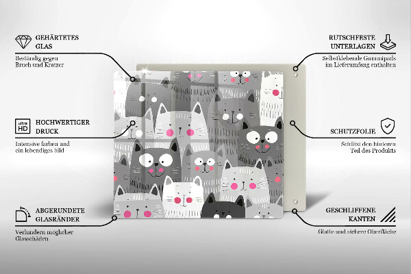 Copri piano cottura Illustrazione dei gatti