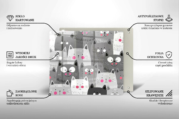 Copri piano cottura Illustrazione dei gatti