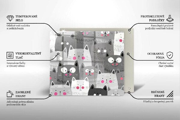 Copri piano cottura Illustrazione dei gatti