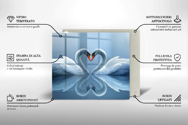 Copertura piano induzione Due cuori di cigno