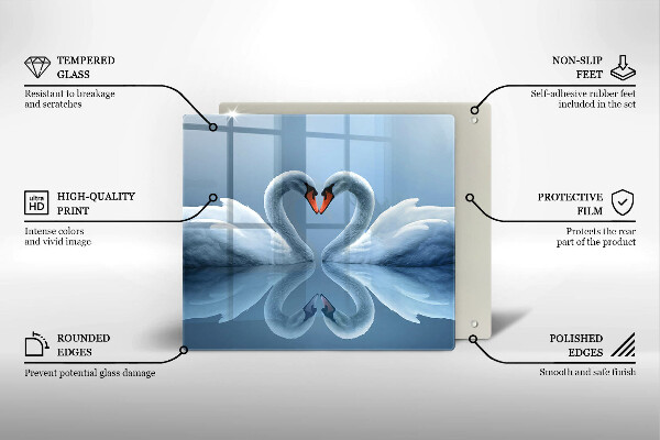 Copertura piano induzione Due cuori di cigno