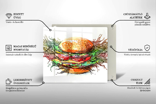Copertura piano induzione Disegno dell'hamburger