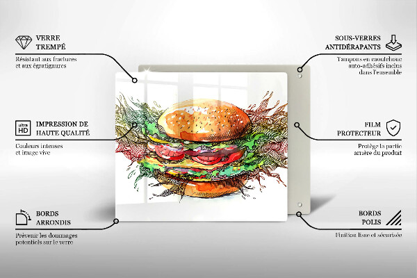 Copertura piano induzione Disegno dell'hamburger