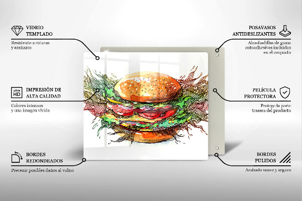 Copertura piano induzione Disegno dell'hamburger