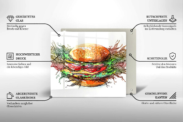 Copertura piano induzione Disegno dell'hamburger