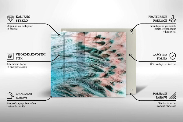 Copri piano cottura Piume di uccelli boho