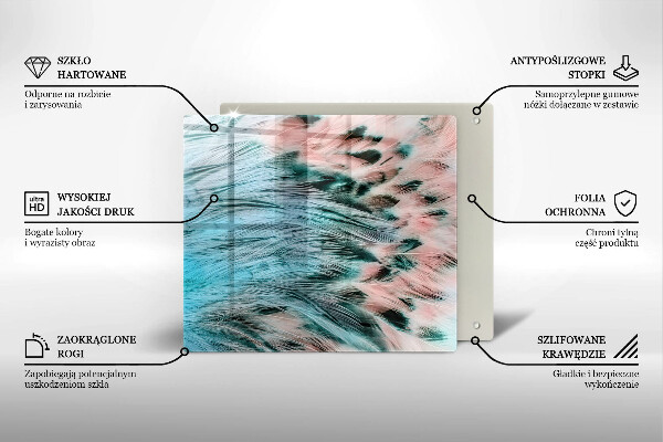 Copri piano cottura Piume di uccelli boho