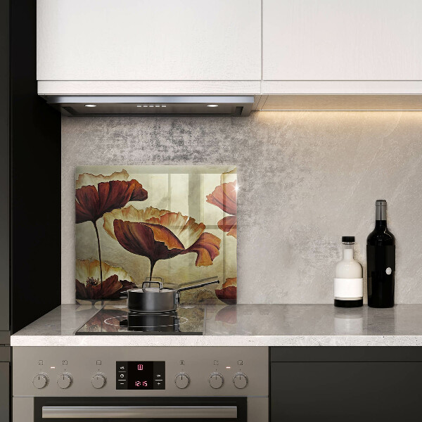 Copri piano cottura Fiori boho dipinti