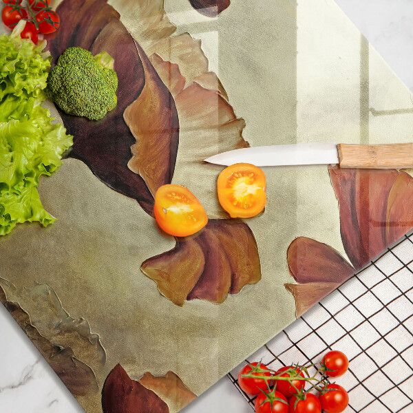 Copri piano cottura Fiori boho dipinti