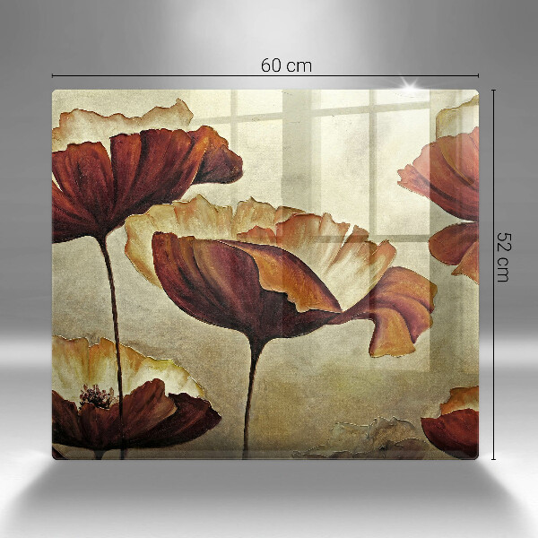 Copri piano cottura Fiori boho dipinti