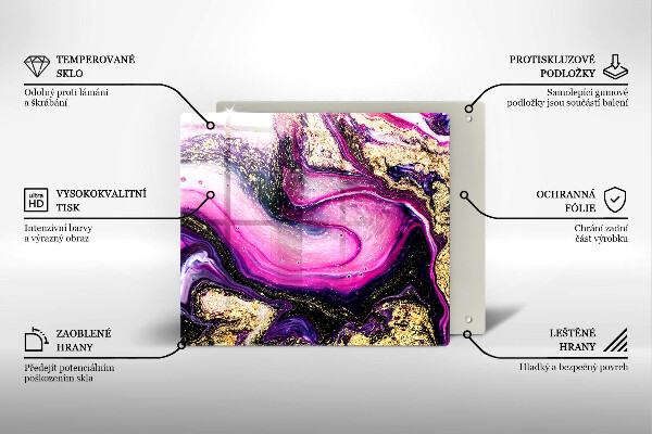 Copertura piano induzione Oro di disegno astratto