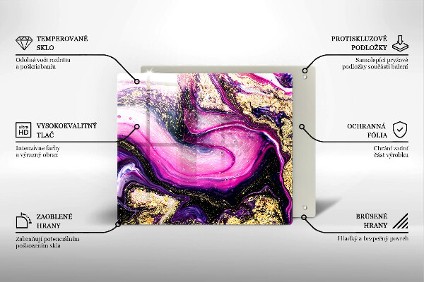 Copertura piano induzione Oro di disegno astratto