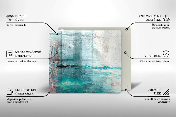 Copri piano cottura Dipinga lo sfondo di astrazione