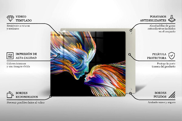 Copertura piano induzione Astrazione del bacio