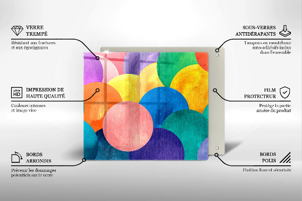 Copri piano cottura Cerchi colorati