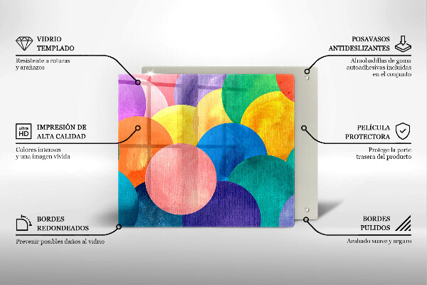 Copri piano cottura Cerchi colorati