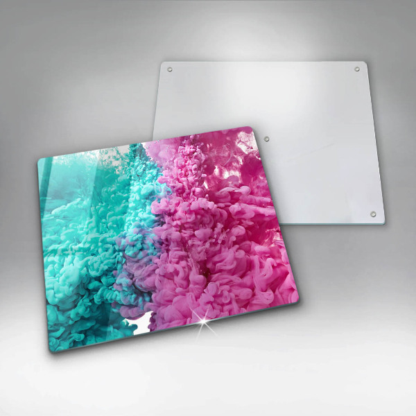 Proteggi piano induzione Fumo rosa-turchese