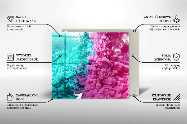 Proteggi piano induzione Fumo rosa-turchese