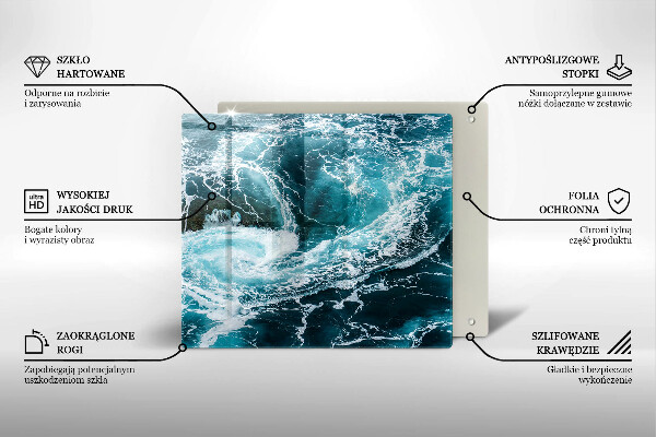 Proteggi piano induzione Onde d'acqua schiumose