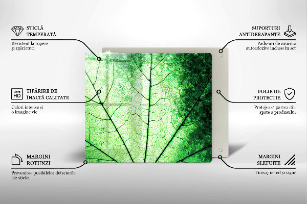Copertura piano induzione Foglia venata decorativa