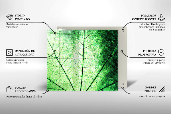 Copertura piano induzione Foglia venata decorativa