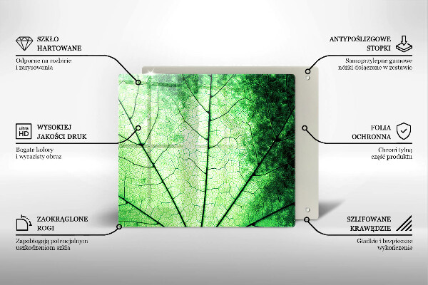 Copertura piano induzione Foglia venata decorativa