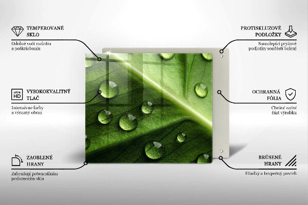 Copertura piano induzione Rugiada e foglia della natura