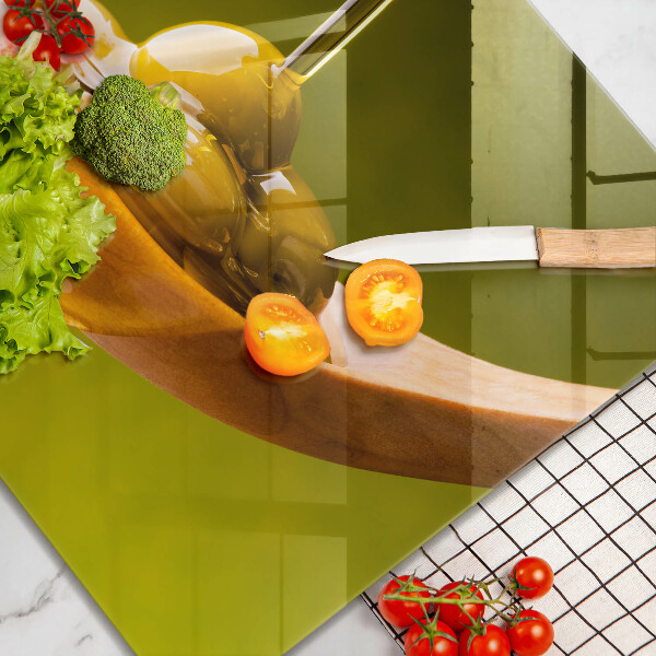 Copri piano cottura Olio d'oliva e olive