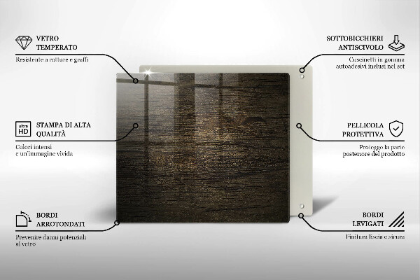 Copri piano cottura Struttura della corteccia di legno