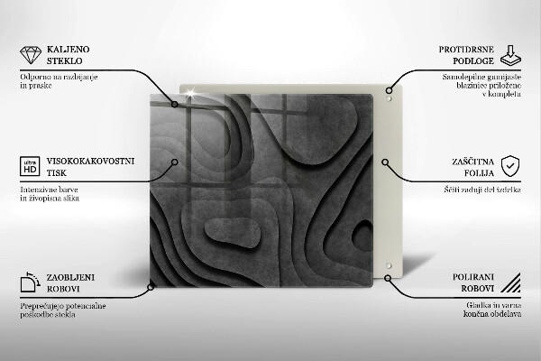 Proteggi piano induzione Forme di pietra 3D