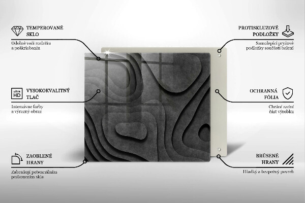 Proteggi piano induzione Forme di pietra 3D