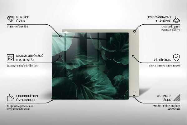 Proteggi piano induzione Foglie selvatiche scure