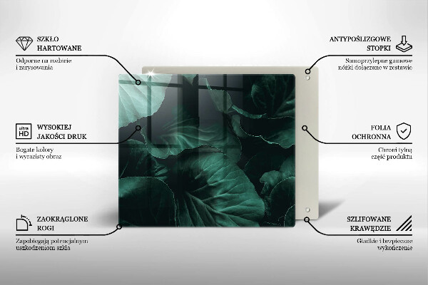 Proteggi piano induzione Foglie selvatiche scure