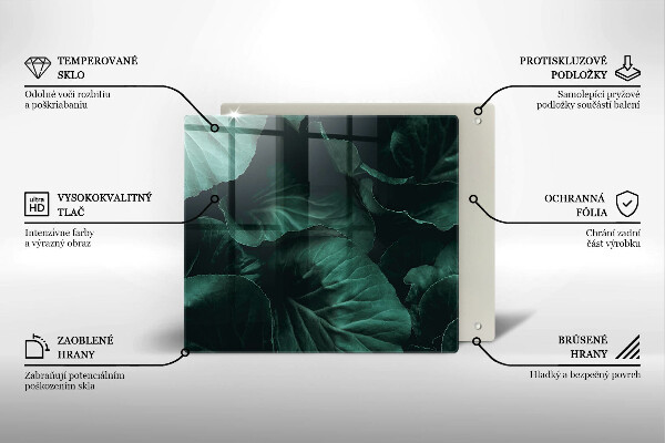 Proteggi piano induzione Foglie selvatiche scure