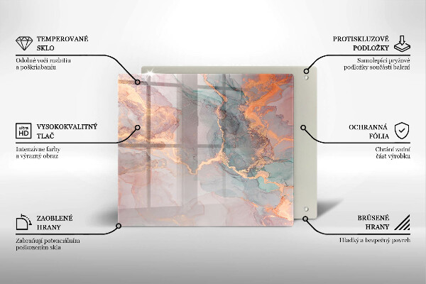 Copri piano cottura Marmo con oro