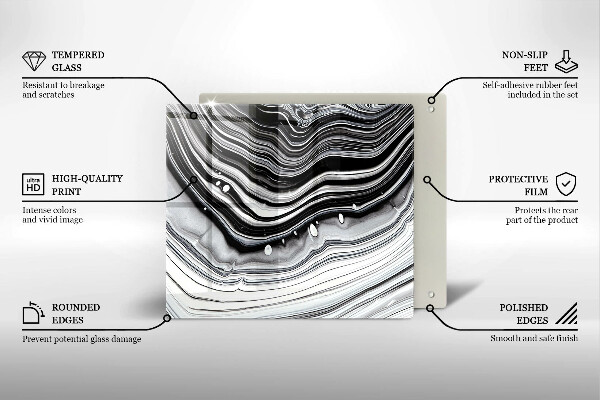 Copertura piano induzione Astrazione dell'inchiostro