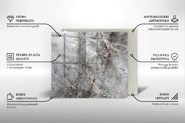 Copertura piano induzione Trama di pietra