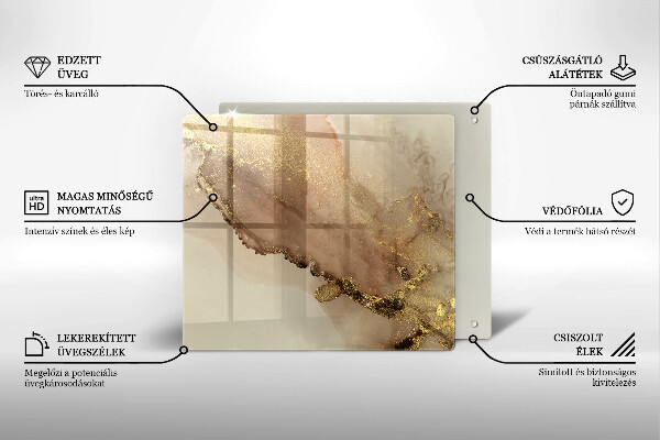 Copertura piano induzione Astrazione dell'oro