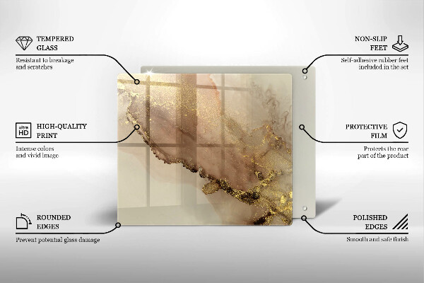 Copertura piano induzione Astrazione dell'oro