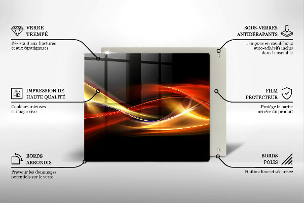 Copri piano cottura Fumo e luce astratti