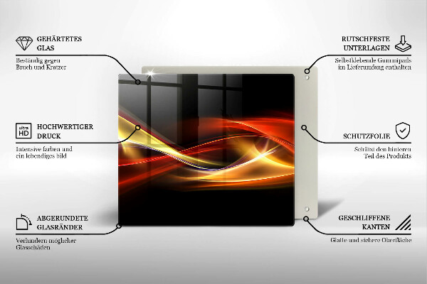 Copri piano cottura Fumo e luce astratti