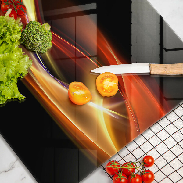 Copri piano cottura Fumo e luce astratti