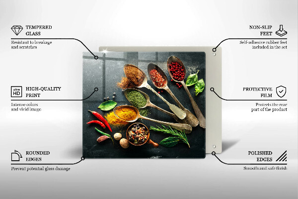 Copertura piano induzione Cucchiai da cucina di spezie