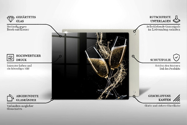 Copertura piano induzione Bicchieri di champagne