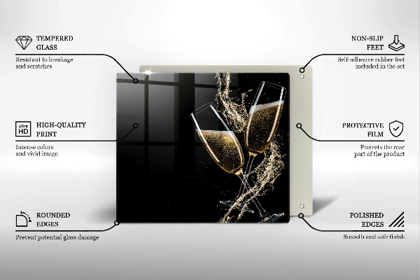 Copertura piano induzione Bicchieri di champagne