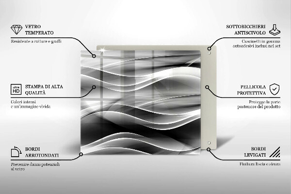 Copri piano cottura Linee delicate di astrazione