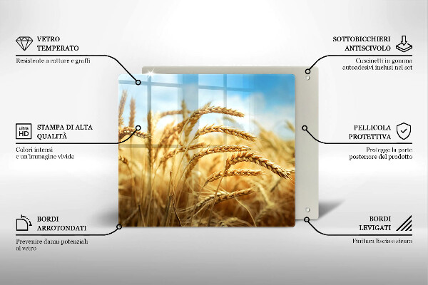 Copri piano cottura Spighe di cereali nel campo