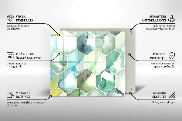 Copri piano cottura Esagoni dell'acquerello